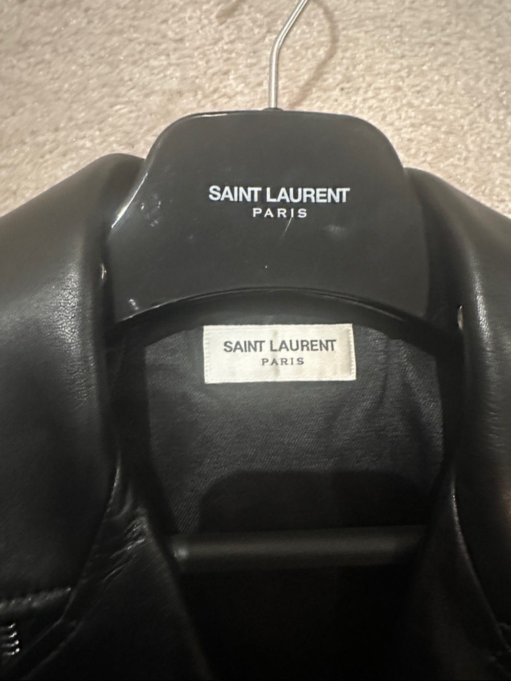 Saint Laurent Black Leather biker Jacket - Picture 2 of 6